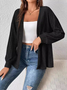 Damen Frühling/Herbst Oberbekleidung Lässig Reißverschluss Unifarben Langarm Jacke