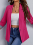 Damen Frühling/Herbst Oberbekleidung Lässig Farbblock Langarm Regelmäßig Blazer