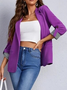 Damen Frühling/Herbst Oberbekleidung Lässig Farbblock Langarm Regelmäßig Blazer
