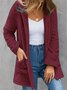 Damen Frühling/Herbst Oberbekleidung Lässig Fluff/Granular-Fleece-Stoff Reißverschluss Unifarben Langarm Kapuze Jacke