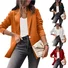 Damen Frühling/Herbst Oberbekleidung Lässig Unifarben Langarm Regelmäßig Blazer