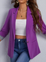 Damen Frühling/Herbst Oberbekleidung Lässig Farbblock Langarm Regelmäßig Blazer