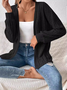 Damen Frühling/Herbst Oberbekleidung Lässig Reißverschluss Unifarben Langarm Jacke