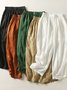 Damen Hose Täglich Ausgehen Lässig Baumwolle Unifarben Frühling/Herbst Hose