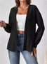 Damen Frühling/Herbst Oberbekleidung Lässig Reißverschluss Unifarben Langarm Jacke