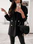 Damen Frühling/Herbst Oberbekleidung Lässig Unifarben Langarm Regelmäßig Blazer