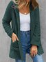 Damen Frühling/Herbst Oberbekleidung Lässig Fluff/Granular-Fleece-Stoff Reißverschluss Unifarben Langarm Kapuze Jacke