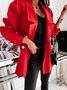 Damen Frühling/Herbst Oberbekleidung Lässig Unifarben Langarm Regelmäßig Blazer