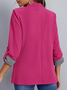 Damen Frühling/Herbst Oberbekleidung Lässig Farbblock Langarm Regelmäßig Blazer