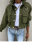 Damen Frühling/Herbst Oberbekleidung Lässig Unifarben Langarm Jacke