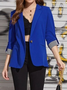 Damen Frühling/Herbst Oberbekleidung Lässig Farbblock Langarm Regelmäßig Blazer