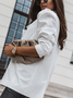 Damen Frühling/Herbst Oberbekleidung Lässig Unifarben Langarm Regelmäßig Blazer