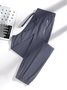 Damen Hose Elastische Taille Haremshosen Täglich Ausgehen Lässig Reißverschluss Nylon Unifarben Frühling/Herbst Hose