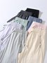 Damen Hose Elastische Taille Haremshosen Täglich Ausgehen Lässig Reißverschluss Nylon Unifarben Frühling/Herbst Hose
