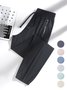 Damen Hose Elastische Taille Haremshosen Täglich Ausgehen Lässig Reißverschluss Nylon Unifarben Frühling/Herbst Hose