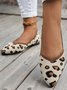 Alle Jahreszeiten Textil Lässig Leopard Flache Schuhe