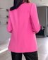 Damen Frühling/Herbst Oberbekleidung Lässig Unifarben Langarm Regelmäßig Blazer