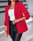 Damen Frühling/Herbst Oberbekleidung Lässig Unifarben Langarm Regelmäßig Blazer