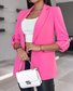 Damen Frühling/Herbst Oberbekleidung Lässig Unifarben Langarm Regelmäßig Blazer