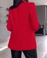 Damen Frühling/Herbst Oberbekleidung Lässig Unifarben Langarm Regelmäßig Blazer