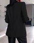 Damen Frühling/Herbst Oberbekleidung Lässig Unifarben Langarm Regelmäßig Blazer
