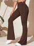 Damen Hose Täglich Ausgehen Lässig Jersey Unifarben Frühling/Herbst Hose