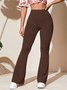 Damen Hose Täglich Ausgehen Lässig Jersey Unifarben Frühling/Herbst Hose