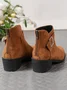 Unifarben Herbst Kunstwildleder Chelsea Stiefelette