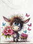 Damen Kurzarm T-Shirts T-Shirt Sommer Pferd Baumwolle Rundhals Täglich Ausgehen Lässig Oberteile