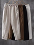 Damen Hose Täglich Ausgehen Lässig Baumwolle Leinen Unifarben Frühling/Herbst Hose
