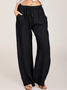 Damen Hose Gerade Hosen Täglich Ausgehen Lässig Baumwolle Unifarben Frühling/Herbst Hose