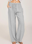 Damen Hose Gerade Hosen Täglich Ausgehen Lässig Baumwolle Unifarben Frühling/Herbst Hose