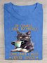 Damen Textbriefe Kurzarm T-Shirts T-Shirt Rundhals Lässig Sommer Oberteile