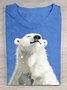 Damen Kurzarm T-Shirts T-Shirt Sommer Tier Baumwolle Rundhals Täglich Ausgehen Lässig Oberteile