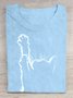 Damen Katze Kurzarm T-Shirts T-Shirt Rundhals Lässig Sommer Oberteile