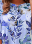 Damen Langarm T-Shirts T-Shirt Frühling/Herbst Geblümt Print Jersey Rundhals Täglich Ausgehen Retro Oberteile