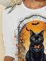 Damen Langarm T-Shirts T-Shirt Frühling/Herbst Katze Print Jersey Rundhals Täglich Ausgehen Retro Oberteile