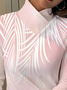 Damen Langarm Bluse Frühling/Herbst Geblümt Print Täglich Ausgehen Retro Oberteile