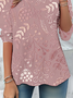 Damen Langarm T-Shirts T-Shirt Frühling/Herbst Geäst Jersey Rundhals Täglich Ausgehen Lässig Oberteile