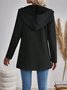 Damen Frühling/Herbst Oberbekleidung Lässig Reißverschluss Unifarben Langarm Kapuze Jacke