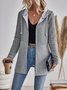 Damen Frühling/Herbst Oberbekleidung Lässig Reißverschluss Unifarben Langarm Kapuze Jacke