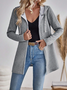 Damen Frühling/Herbst Oberbekleidung Lässig Reißverschluss Unifarben Langarm Kapuze Jacke