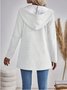 Damen Frühling/Herbst Oberbekleidung Lässig Reißverschluss Unifarben Langarm Kapuze Jacke