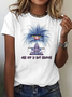 Damen Kurzarm T-Shirts T-Shirt Sommer Tier Baumwolle Rundhals Täglich Ausgehen Lässig Oberteile