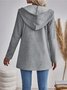 Damen Frühling/Herbst Oberbekleidung Lässig Reißverschluss Unifarben Langarm Kapuze Jacke