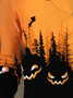 Damen Langarm Bluse Frühling/Herbst Halloween Print Täglich Ausgehen Retro Oberteile