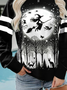 Damen Rundhals Halloween Lässig Frühling/Herbst Langarm Sweatshirt