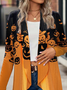 Damen Frühling/Herbst Oberbekleidung Lässig Halloween Jersey Schal Jacke