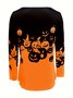 Damen Langarm T-Shirts T-Shirt Frühling/Herbst Halloween Jersey Rundhals Täglich Ausgehen Lässig Oberteile
