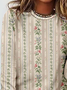 Damen Langarm T-Shirts T-Shirt Frühling/Herbst Gestreift Jersey Rundhals Täglich Ausgehen Lässig Oberteile